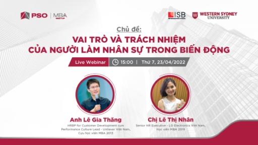 MBA Meetup: Vai trò và trách nhiệm của người làm Nhân sự trong biến động